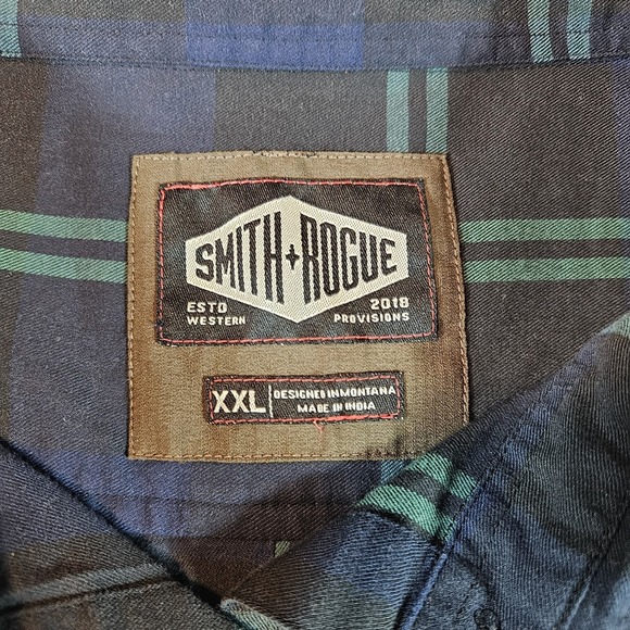 Smith And Rogue Flannel Men's XXL Buffalo Striped Plaid Western Workwear - Picture 4 of 6